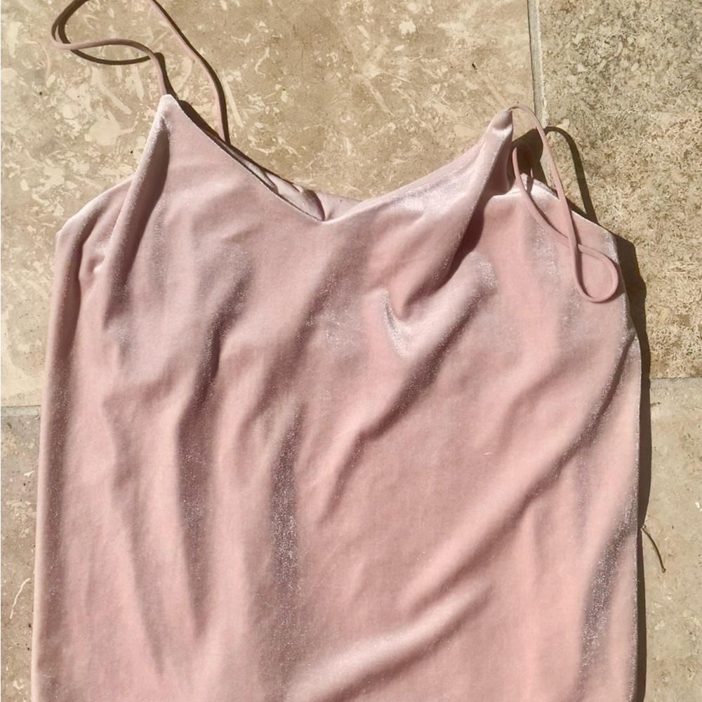 H&M Blush Satin Tank Top Size M